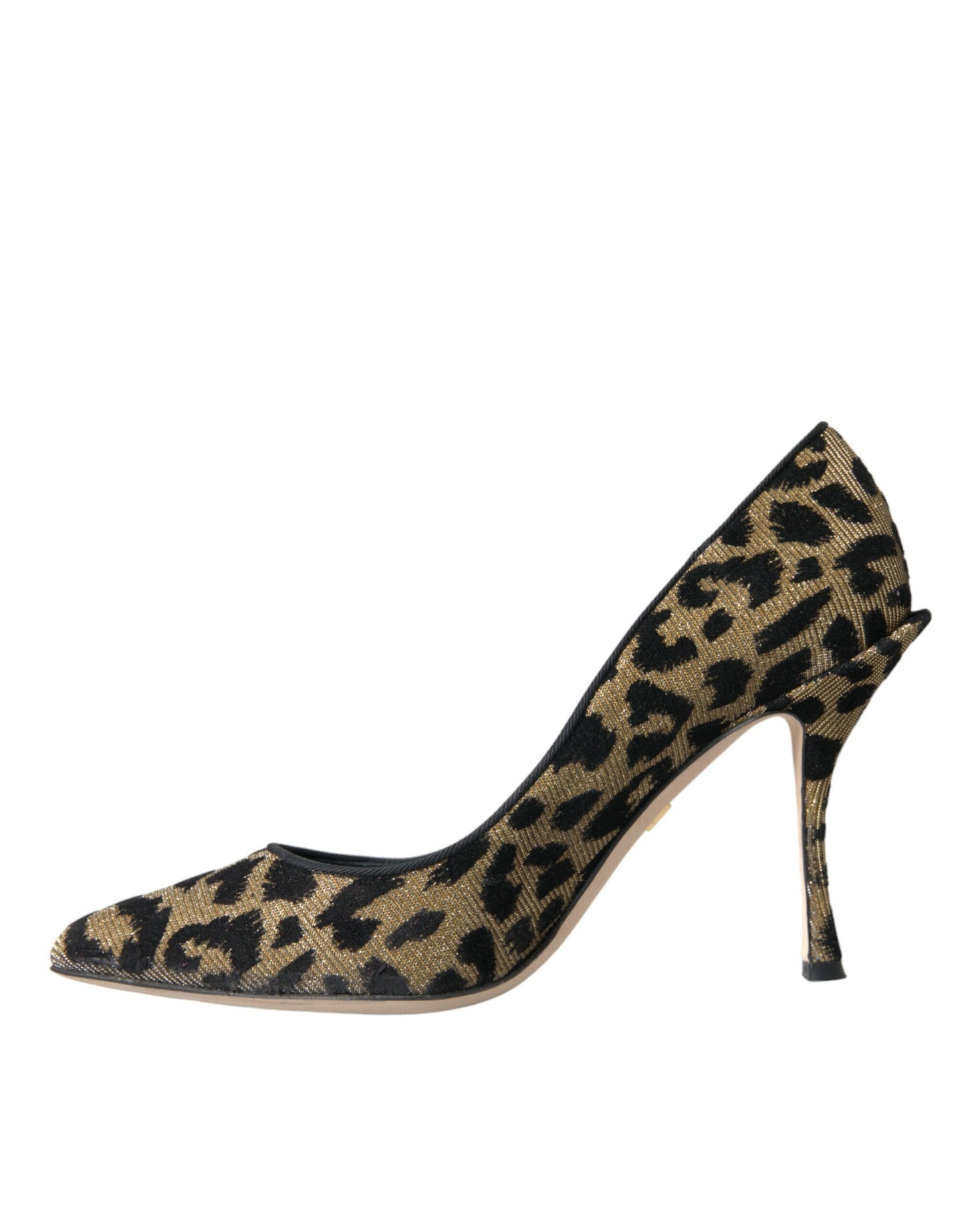 Dolce & Gabbana - Black Gold Leopard Lurex Heels Pumps Shoes