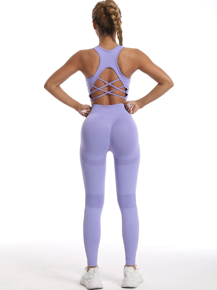 Yogasett - sports-BH med høytlivs leggings